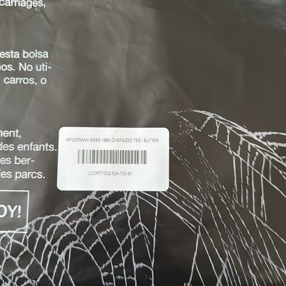 Civil Regime-SPIDERMAN WEBS 199X OVERSIZED TEE IN BUTTER - Picture 7 of 7